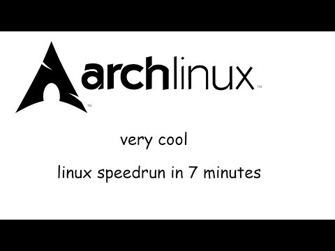Arch Linux speedrun 6:29