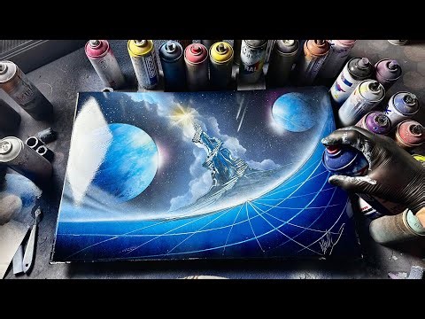 The Astral Crossing - SPRAY PAINT ART By Skech