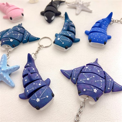 Custom Shark Keychain With Letter, Fish Charm Key Holder, Unique Whale Key Chain, 3D Print Whale Shark Bag Charms, Personalized Gift for Her - Etsy Singapore