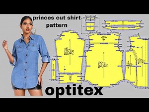 Create A Stylish Denim Shirt: Princess Cut Pattern Tutorial In Optitex
