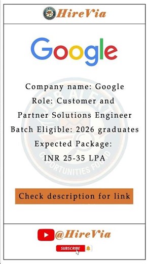 Google Job Alert 🚀 | 2026 Graduates | ₹25–35 LPA