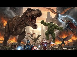 Avengers vs Dinosaurs 😱 | Superheroes Fight with Giant Dinos