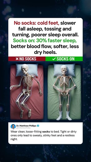 Socks vs. No Socks: STOP Sleeping With Bare Feet! #health #facts #sleep