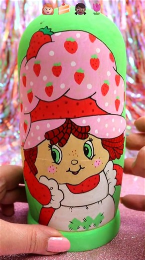ASMR UNBOXNG Strawberry Shortcake Nesting Dolls Review❤️#shorts #asmr #strawberryshortcake #viral