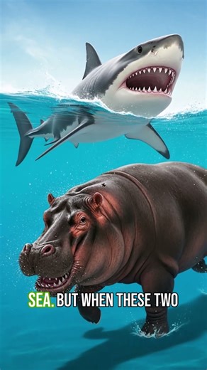 Hippopotamus vs Great White Shark | The Ultimate River vs Ocean Battle!