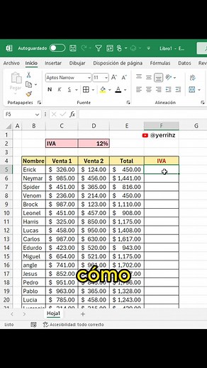Como fijar celdas en Excel #excel #Office #tutorial | Yerrihz