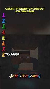 Ranking top 8 minecraft moments how things work #minecraft