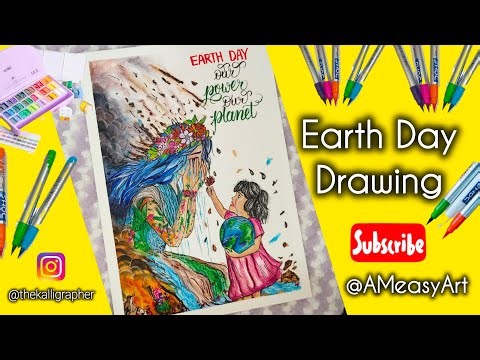 Earth day drawing| World Environment Day Drawing| Save earth drawing| World Ozone Day Poster Drawing