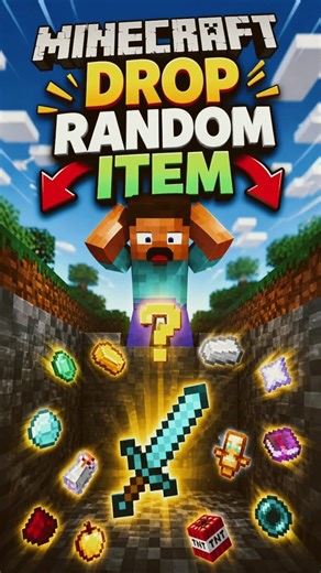Minecraft But Every Block Drops RANDOM OP Items! 😱💎 #shorts