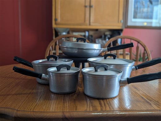 Vintage Wear-ever Aluminum Cookware Set | Made in USA Pots & Pans | Mid Century Kitchen | Free Shipping - Etsy