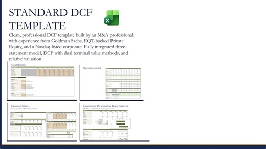 Standard DCF Valuation Model Excel | Three-statement Financial Model | WACC Comps Template | Investment Banking M&A - Etsy UK