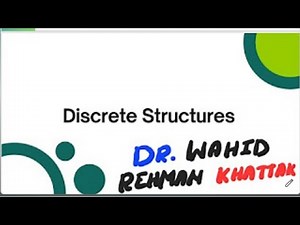 Uet Peshawar Discrete Structure L-8 Boolean Algebra || DR.WAHID REHMAN KHATTAK