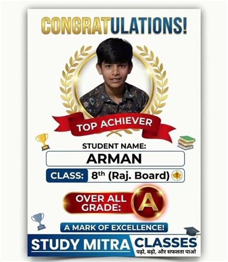 8th class topper