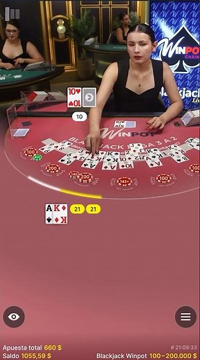 21 Blackjack Multi Hand Side Bet MASSIVE WIN ($140 3x Hand Bet) | Winpot Casino App 🎰