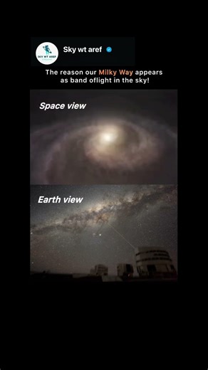The reason our Milky Way appears as band oflight in the sky!