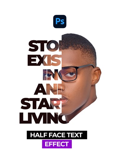 Create a Stunning Half Face Text Effect in Photoshop