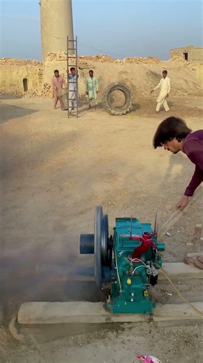 New dizel diesel engine starting 😱 😱😱 Big Tyre