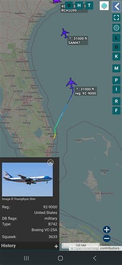 USA President Donald Trump Air Force One Boeing VC-25A #iran #donaldtrump #airforce1 #presidenttrump