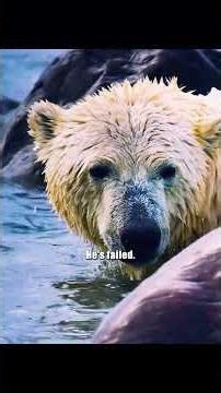 A walrus, longing for the sea — jumping from the cliff in desperation.#wildlife #shorts #animals