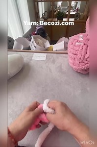 Hand crochet a Heart pillow with BeCozi Pink Camo chenille yarn! Yarn: Becozi.net Video: http://surl.li/ibpkj | BeCozi