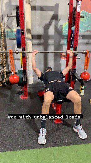 Changing up the stimulus with some unbalanced loads in Funky today. Awesome fun and a great way to progress. | Round 1 Fitness Gym