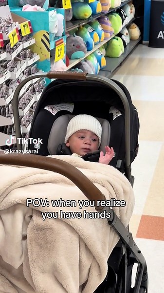 Baby's Surprise Discovery: Realizing They Have Hands
