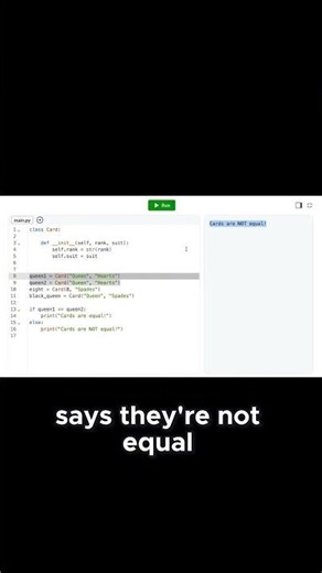 Python Identity vs. Custom 'Equals' Logic #learning #phyton #foryou