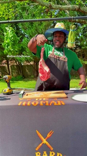 Asi es como se hace una perforacion a un Tomahawk #elbarrildejhomar #cocina #receta