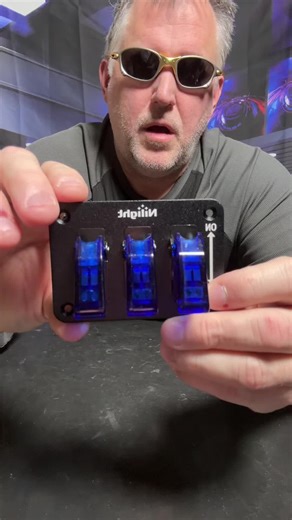 Nilight 3Gang Rocker Switch Panel with LED Light