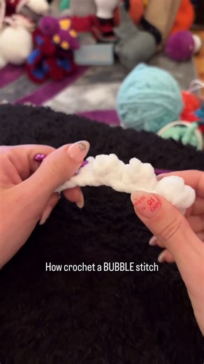 Julia Fox on Instagram: "Making bubble stitch (BBL st) #crochet #handmade #crochetersofinstagram #crochetaddict #crochetlove #crocheting #yarn #instacrochet #makersgonnamake #crochetpattern #yarnaddict #crochetlife #amigurumi #crochetinspiration #supportsmallbusiness"