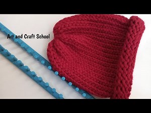 How to Loom Knitting Hat | Absolute Beginners Friendly | ‪@artandcraftschool7791‬