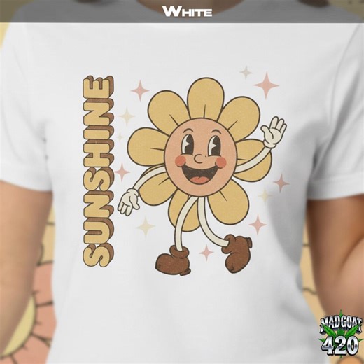 Vintage Sunshine Flower T-shirt, Retro 70s Groovy Floral Tee - Etsy