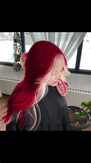 Two-Tone Hair Transformation Tutorial | Red and Beige Hair Dyeing