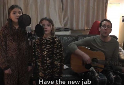 Family go viral again with vaccine song