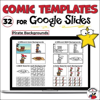 Blank Comic Strip - Comic Book - Comic Strip Template - Editable Slides Pes
