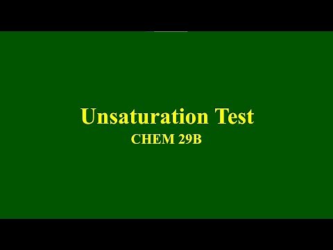Unsaturation Test - Identification of Unknowns (Part 2)