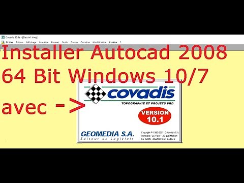 comment Installer autocad 2008 avec covadis dans windows 64 bitتثبيت اوتوكاد 2008 في ويندوز 64 بيت
