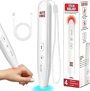 BITE FREE Bug Bite Itch Relief | Electronic, Safe, Rechargeble Healing Wand for Insect and Mosquito Bites, Stings, Swelling and Itch Relief Instantly - Saves Money on Batteries - 800 Uses per Charge