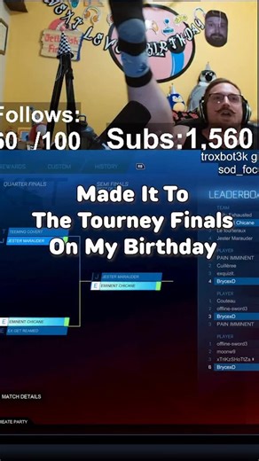 Got DDOS’d and lost the tourney finals… on my birthday #rocketleague #rocketleagueclips #rlcs | BrycexD