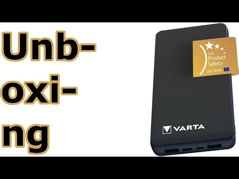 VARTA Power Bank 20000mAh, 74Wh Grau Unboxing Video