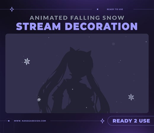 Animated Snow Stream Overlay - Falling Snowflakes, Vtuber Decoration (.webm) - Etsy