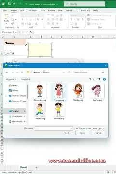 Insert Pictures into Excel Comments