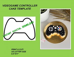 Video Game Controller Cake Template - Instant Digital Download - Etsy UK