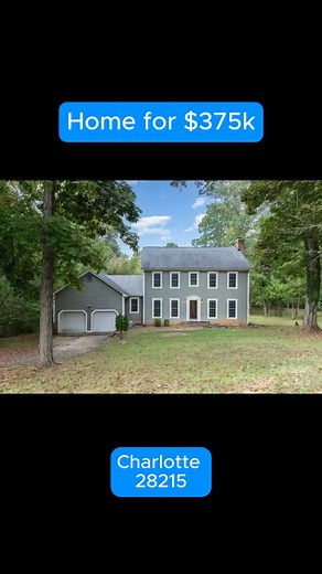 Discover this incredible opportunity in Charlotte! This spacious two-story home with a FINISHED BASEMENT sits on a massive 1.15-acre wooded lot in the sought-after Steeplechase community. With 1,826 sq ft, 3 beds, and 2.5 baths, it features a large living room with a cozy fireplace, a formal dining room, and a main-level laundry. The walk-out basement offers a fantastic flex space and plenty of storage. Step outside to a huge deck overlooking a serene, gently sloping yard that leads to a creek. 