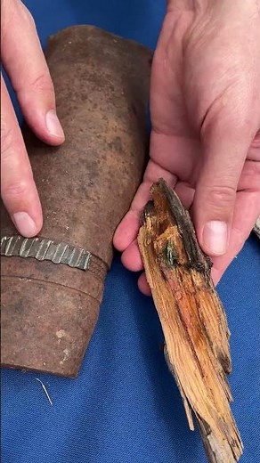 Shrapnel in wood - WWII battlefield forensics