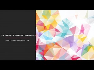 Emergency Correction in AIF in SAP Central Finance
