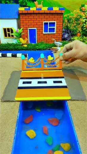 Constructing a Tough Mini Bridge for a Toy Tractor Pulling a Loaded Trailer