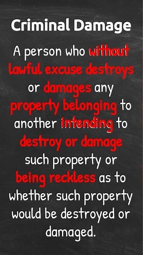 Criminal Damage _ Your Definition in 30 Seconds!