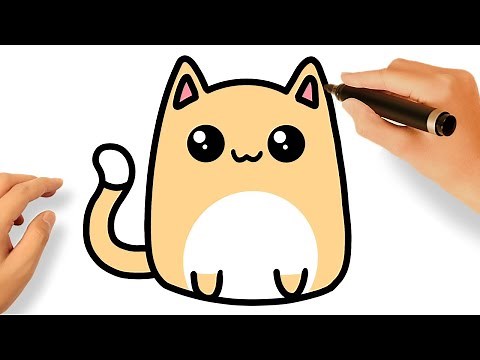 CÓMO DIBUJAR UN LINDO GATITO KAWAII FÁCIL😻