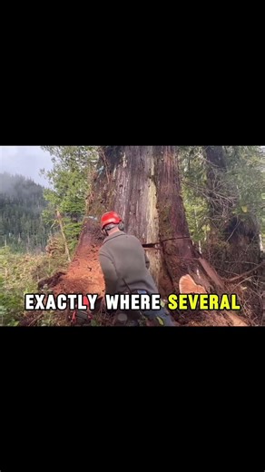 Watch the first cut again—did you see the tension?​#Logging #Arborist #Forestry #Timber #Nature